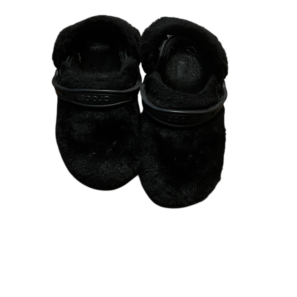 CROCS Black Plush Women Clogs Size 10